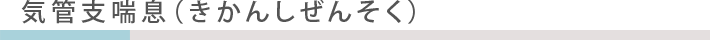 気管支喘息（きかんしぜんそく）